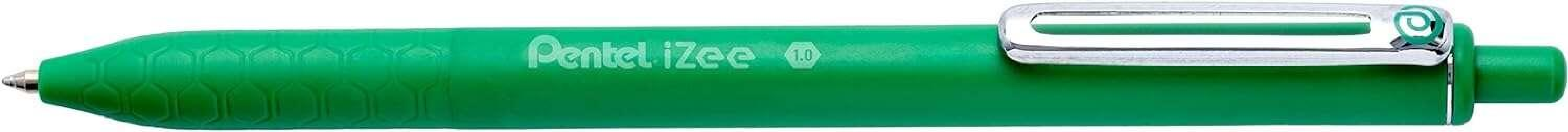 Pentel Penna a sfera retrattile Pentel iZee - Punta da 07 mm - Corsa da 035 mm - Clip in metallo