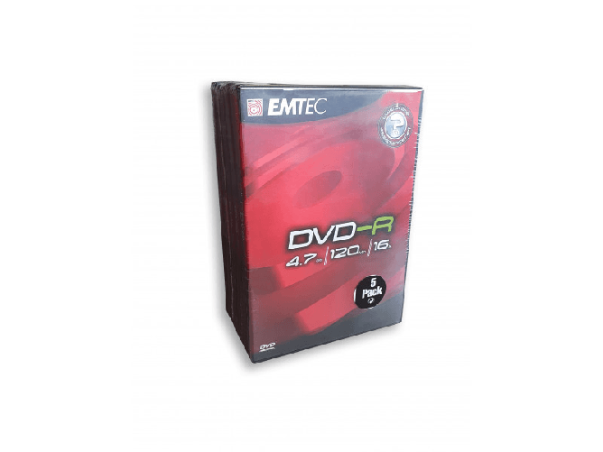 EMTEC DVD-R 4.7GB 16x - confezione da 5 DVD