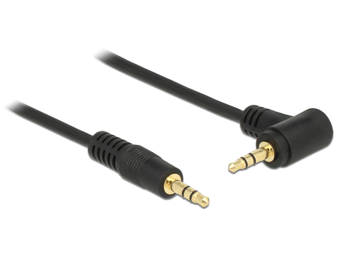 Delock Cavo jack da 35 mm 3 pin maschio maschio angolato 3 m nero DeLOCK 83758 cavo audio 3 m 3.5mm Nero