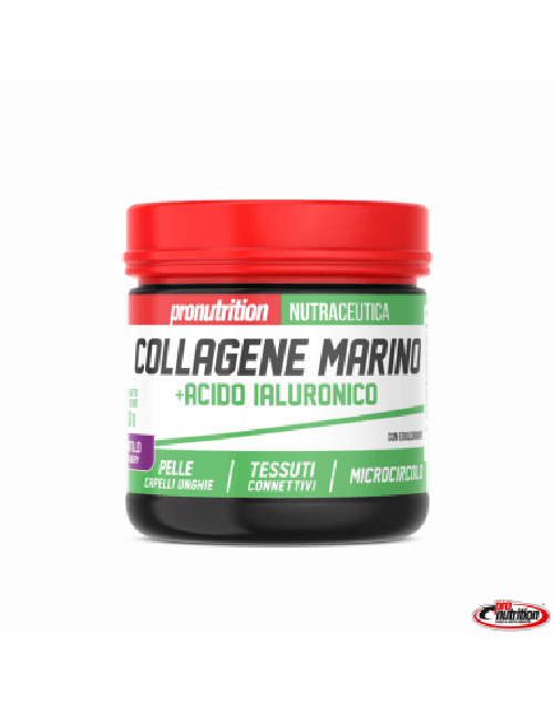 PRONUTRITION COLLAGENE MARINO con acido ialuronico 160gr gusto MIRTILLO