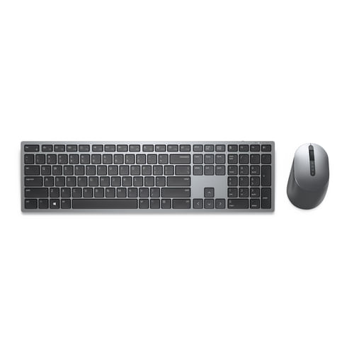Emc DELL KM7321W tastiera Mouse incluso Ufficio RF senza fili + Bluetooth AZERTY Francese Grigio, Titanio DELL KM7321W tastiera Mouse incluso Ufficio