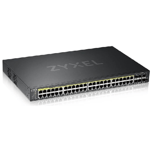 Zyxel GS2220-50HP-EU0101F switch di rete Gestito L2 Gigabit Ethernet (10/100/1000) Supporto Power over Ethernet (PoE) Nero