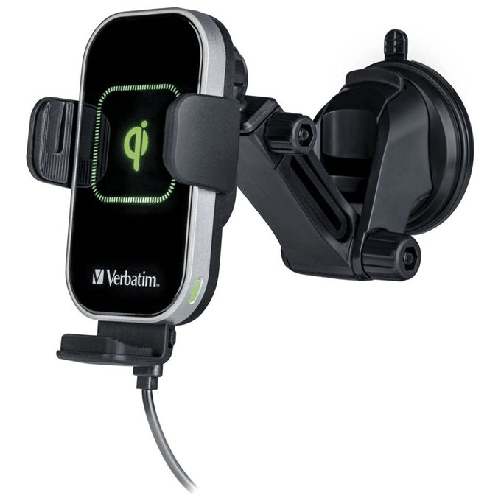 Verbatim SUPPORT DE TLPHONE VENTOUSE POUR VOITURE VERBATIM FWC-02 AVEC CHARGEUR INDUCTION Verbatim FWC-02 Supporto attivo Telefono cellulare/smartpho