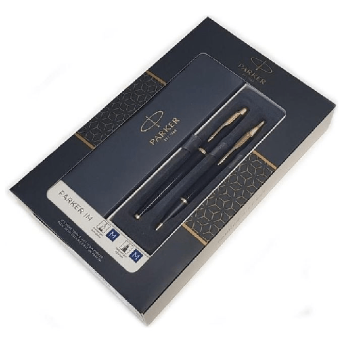 Parker Gift Set sfera M + stilografica M IM Black Edition GT Parker