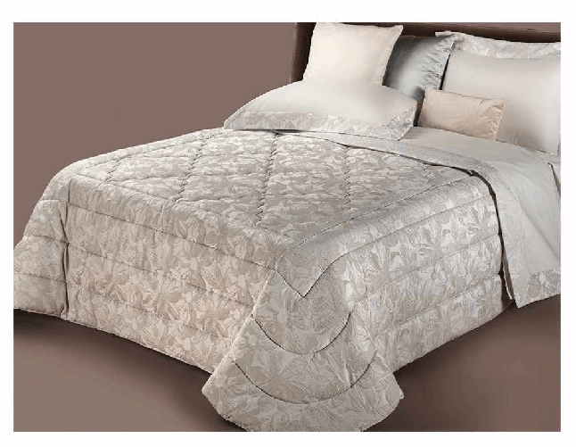 FIRENZE COLLEZIONE MON AMOUR ELEGANTE TRAPUNTA MATRIMONIALE IN COTONE E POLIESTERE COLORE BEIGE