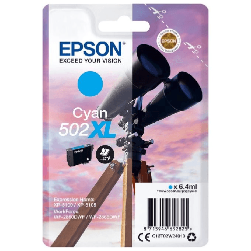 Epson Singlepack Cyan 502XL Ink