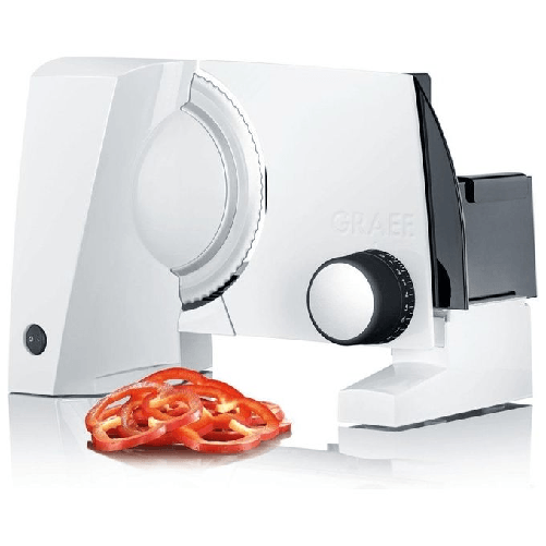 Graef S 10001 Elektro 170W Aluminium Weiß Schneidemaschine (S10001) Graef S 10001 affettatrice Elettrico 170 W Bianco Alluminio