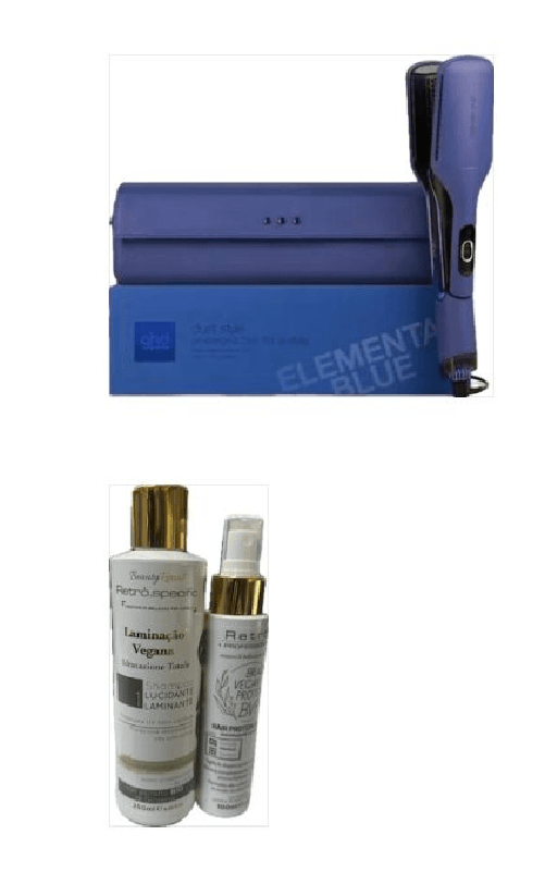 PIASTRA GHD DUET STYLE BLU DENIM CON POCHETTE PIU' SHAMPOO RETRO' 250 ML LAMINACAO VEGANA E SPRAY RETRO' HAIR PROTEIN 100 ML VEGAN