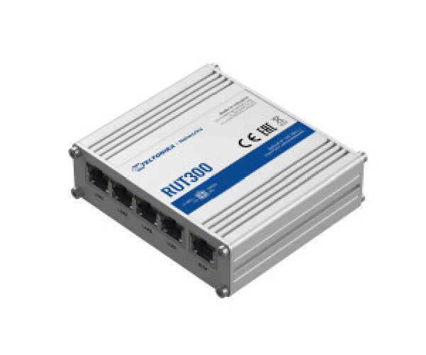 Teltonika RUT300 router cablato Fast Ethernet Blu, Metallico