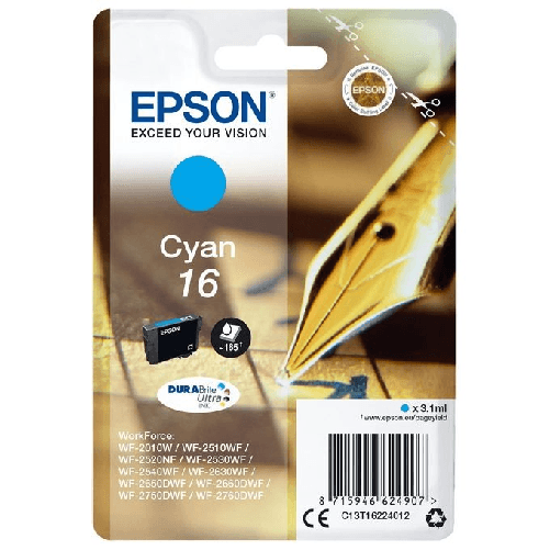 Epson Pen and crossword Cartuccia Penna e cruciverba Ciano Inchiostri DURABrite Ultra 16