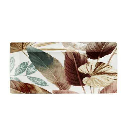 Fade Malika vassoio rettangolare cm 32,5 x15,5 in fine porcellana
