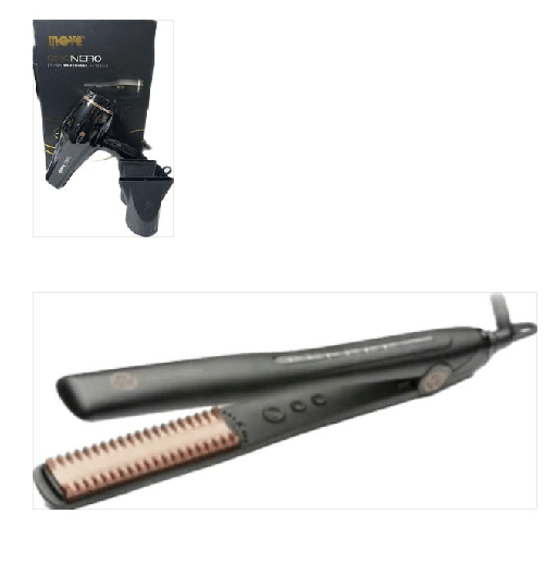 RETRO' PHON MOVE ORO NERO 2200 WATT MOTORE BRUSHLESS PIU' PIASTRA RETRO' COMB HAIR STRAIGHTENER