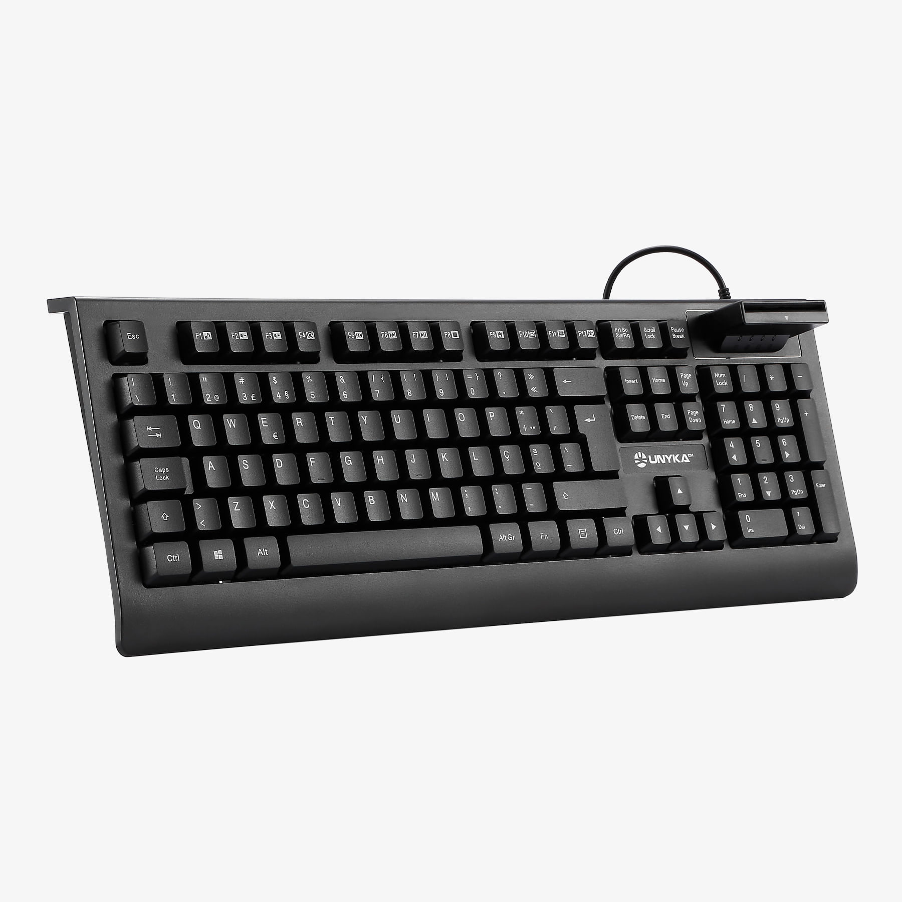 Unykach Tastiera USB Unykach KB918 con lettore intelligente di tipo PC/SC 2.0 come DNIe o tessera sanitaria UNYKAch UK529182 tastiera Casa/ufficio USB