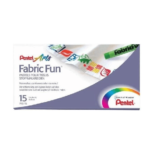 Pentel ASTUCCIO 15 PASTELLI PER TESSUTO FABRIC Fun PENTEL Pentel Fabric Fun Multicolore 15 pz