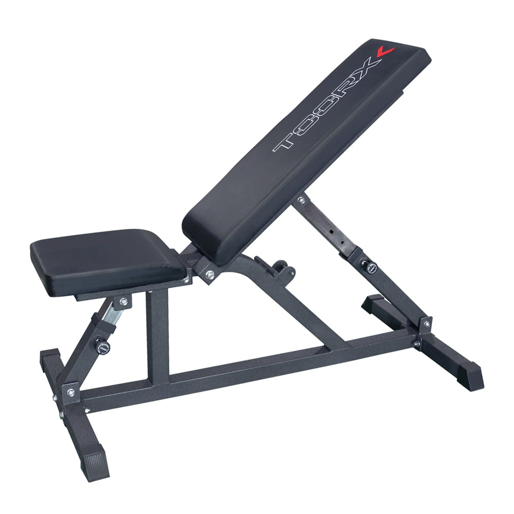Toorx WBX-85 panca e rack per allenamento con pesi Panca di allenamento con peso regolabile Schienale regolabile Gym, Casa Nero