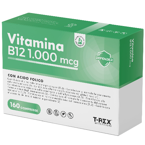 Vitamina B12 1000 mcg e Acido Folico 400 mcg 160 microcompresse da 100 mg ad Alto Dosaggio - 5 Mesi di Fornitura
