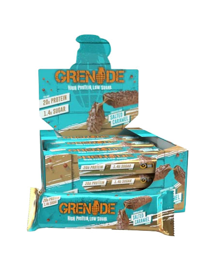 Grenade barrette proteiche 12 x 60g gusto Chocolate Chip Salted Caramel Grenade 5060221206877 barretta proteica