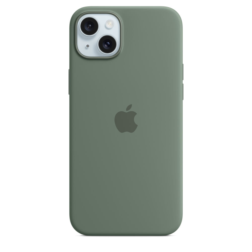 Apple MT183ZM/A custodia per cellulare 17 cm [6.7] Cover Verde (iPhone 15 Plus Si Case Cypress) Apple Custodia MagSafe in silicone per iPhone 15 Plus