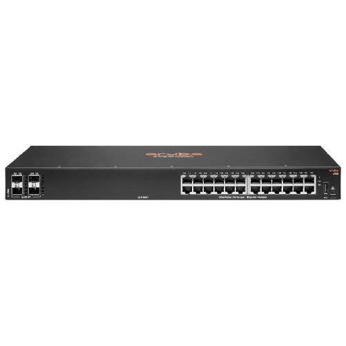 HPE Aruba Networking 6100 24G 4SFP+ Gestito L3 Gigabit Ethernet (10/100/1000) 1U Nero