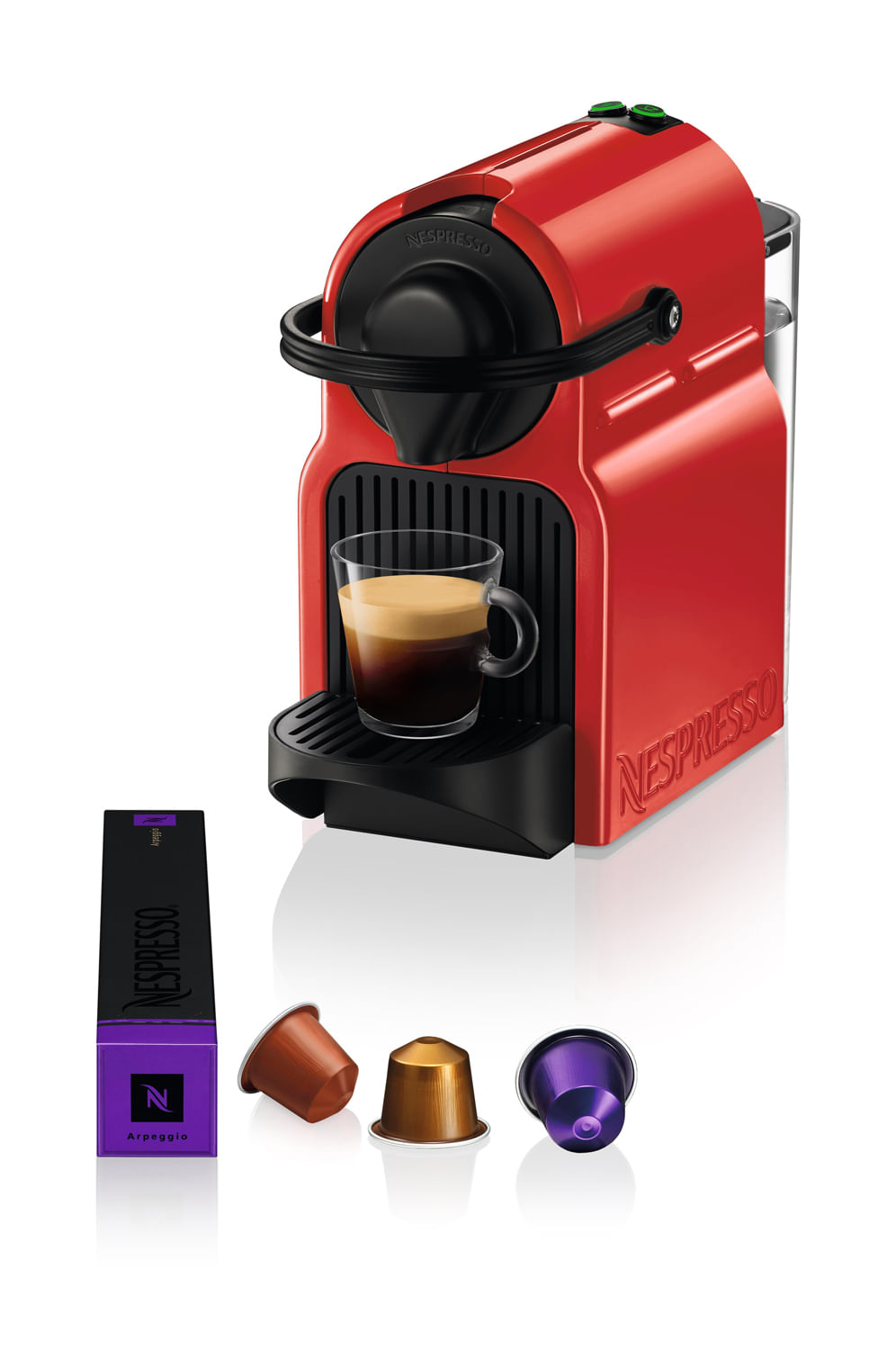 Krups XN1005K Inissia Macchina da Caffe' Nespresso 1260 W 0,7 Litri Rossa 16 CAPSULE IN OMAGGIO Krups Nespresso XN1005K INISSIA XN100