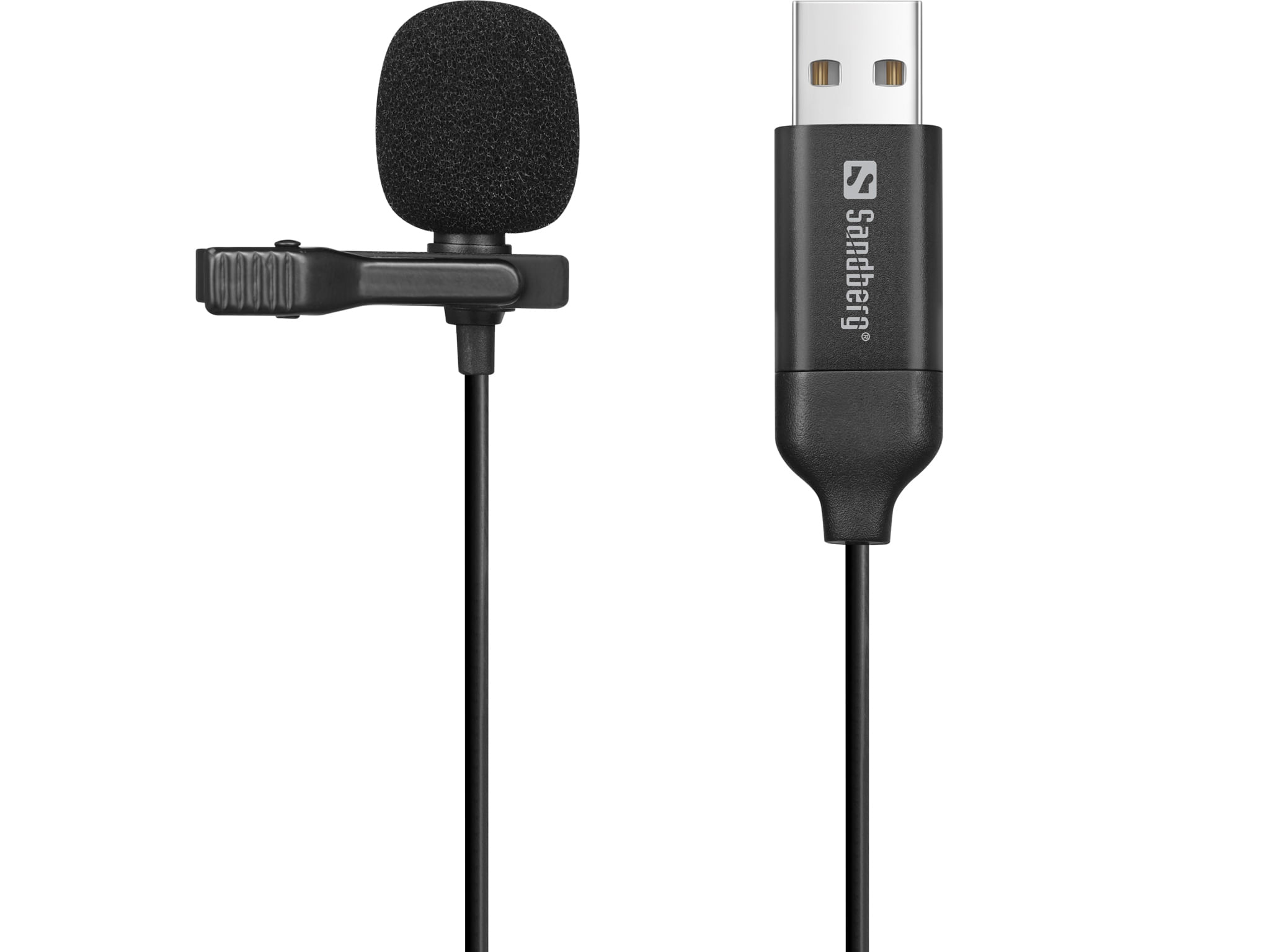 Sandberg Streamer USB Clip Microphone (Streamer USB Clip Microphone - Warranty 60M) Sandberg Streamer USB Clip Microphone
