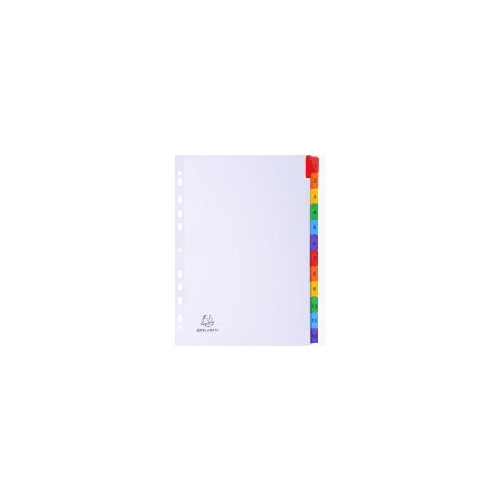 EXACOMPTA SEPARATORE Numerico 1-12/A4 Maxi in CARTONCINO 160gr Exacompta Exacompta 1112E divisore Cartone Bianco