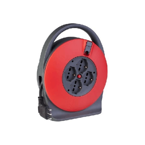 Polypool Prolunga Avvolgicavo Serie Standard mt 5 3x1,5 mm con 4 Prese Pluristandard