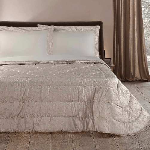POSITANO COLLEZIONE MON AMOUR ELEGANTE TRAPUNTA MATRIMONIALE IN COTONE E POLIESTERE COLORE BEIGE Trapunta matrimoniale art.Positano colore beige Mon A