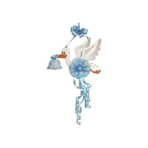 Fiocco nascita Baby Idea FC.CI M cicogna misura media Rosa