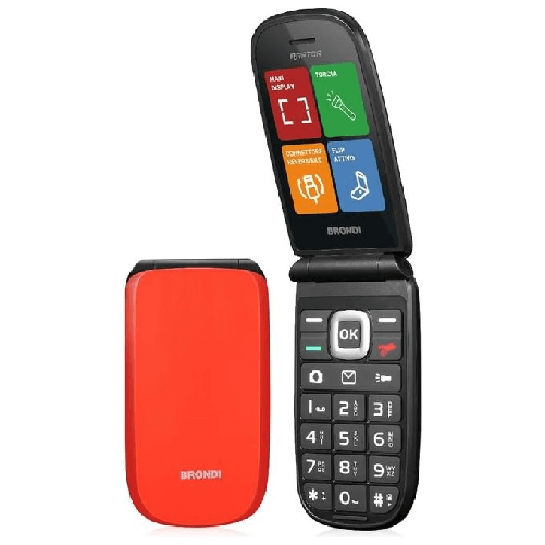 Brondi Raptor 2.8'' Dual Sim Tasti Rapidi Torcia Flip Attivo Orange Metal
