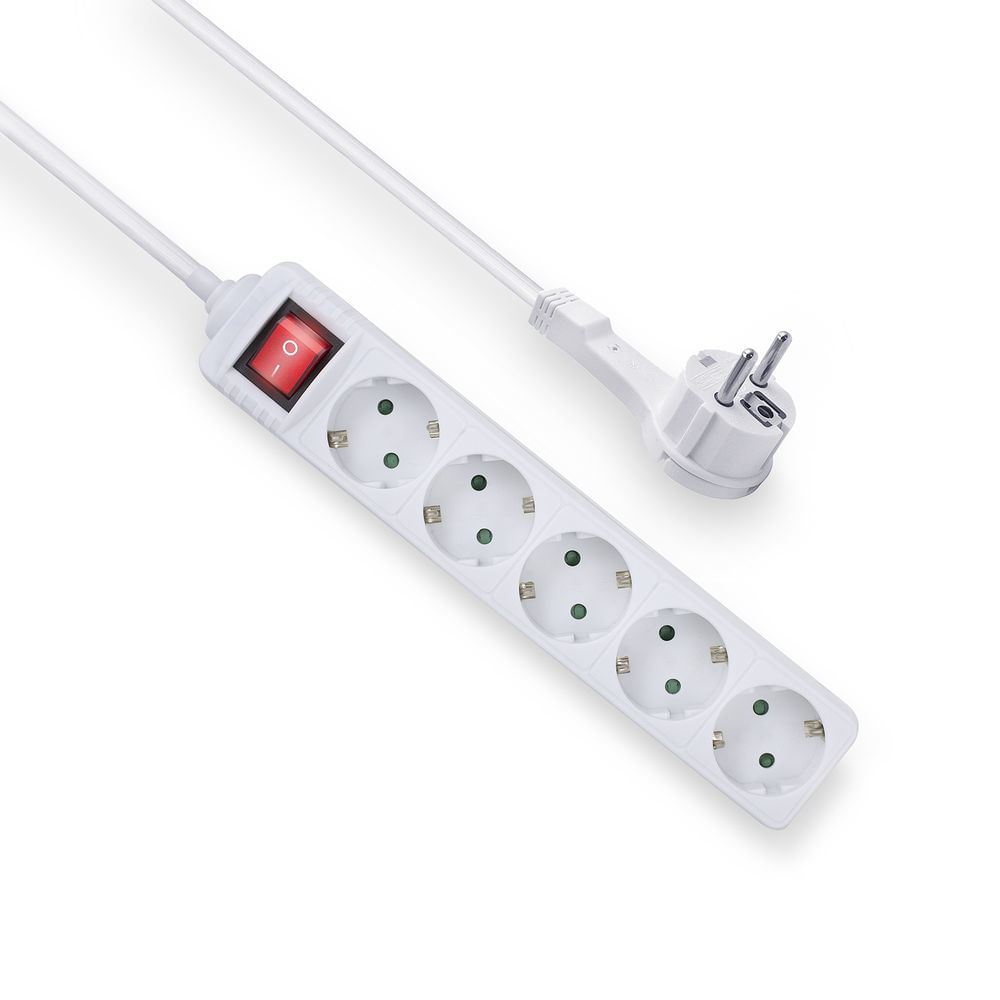 Act Larghezza alimentatore ACT AC2455 15 m 5 moduli unitÃ CA Wit. interna ACT AC2455 prolunghe e multiple 1,5 m 5 presa(e) AC Interno Bianco