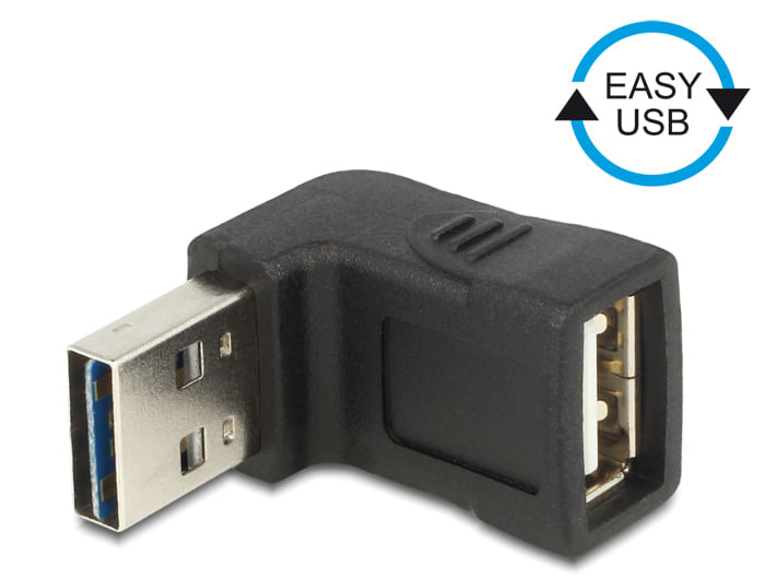 Delock Anschlsse USB 2.0 Typ A beidseitig Stecker USB 2.0 Typ A BuchseUSB DeLOCK 65521 adattatore per inversione del genere dei cavi USB 2.0 A Nero