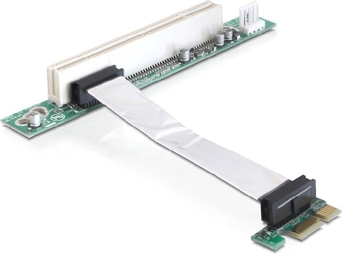 Delock riser card PCI Express x1 1 x PCI con cavo flessibile da 9 cm diretto a sinistra DeLOCK 41856 slot di espansione