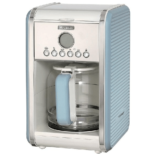 Ariete 1342 Macchina per Caffè Americano - 12 tazze - Caraffa in vetro temperato - Programmazione fino a 24 ore - Autospegnimento - 2000 Watt - Celest