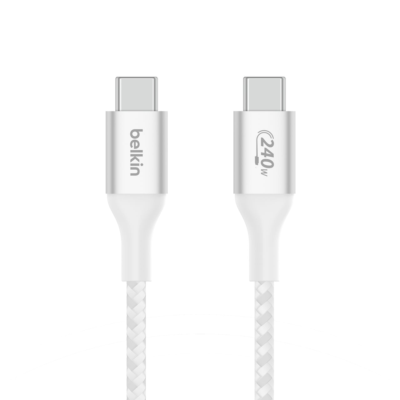 Belkin CAB015bt2MWH cavo USB 2 m USB 2.0 USB C Bianco (240W BRAIDED C-C CABLE 2M WHT - ) Belkin CAVO 240W USB-C TO USB-C CABLE 2M