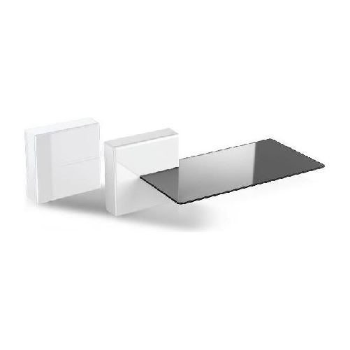 Meliconi 480522 BA scaffale Mensola modulare A muro ABS sintetico, Vetro temperato Bianco