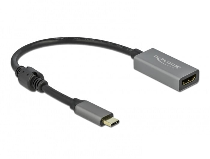 Delock Anschlsse 1 x USB Type-C Stecker 1 x HDMI-A Buchse Chipsatz Parade PS186 DisplayPort 1 DeLOCK USB Type-C attivo per HDMI Adattatore (DP Alt