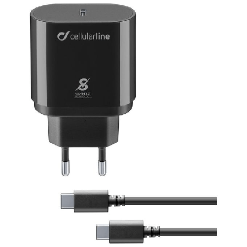 Cellular Line Cellularline Super Fast Charger Kit PD 25W - USB-C - Samsung A70, A80, A90, Note 10