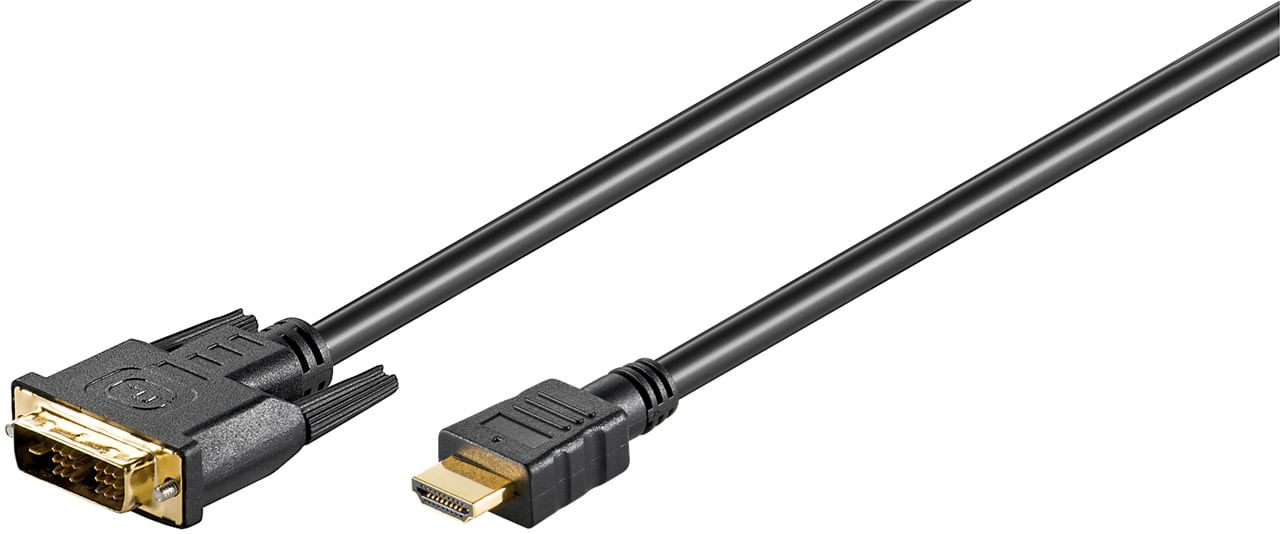 Goobay 51881 cavo e adattatore video 1,5 m HDMI DVI-D Nero