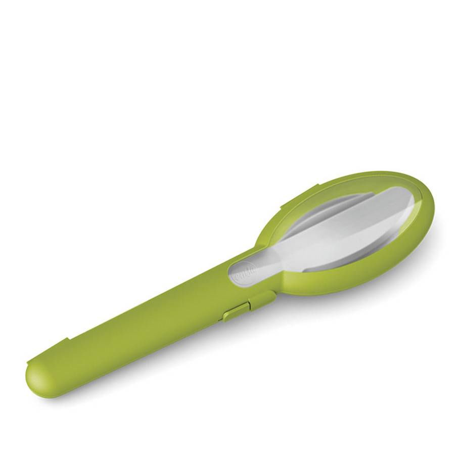 Emsa N1071800 set posate 3 pezzi con custodia Clip&Go verde EMSA N10718 Verde, Bianco