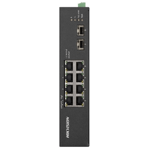 HIKVISION SWITCH 8-PORT GIGABIT UNMANAGED HI-POE SWITCH 8 GIGABIT RJ45 POE PORTS 2 GIGABIT SFP UPL