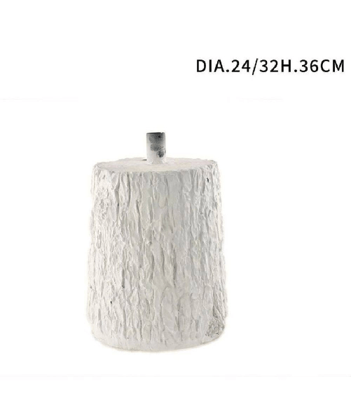 Tronco Colore Bianco Base Supporto Per Albero Di Natale Effetto Legno Diam.24 -