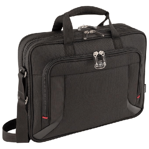 Wenger Borsa Prospect a Tracolla per Portatile da 16'' con Tasca per Tablet-Lettore Ebook, Nero