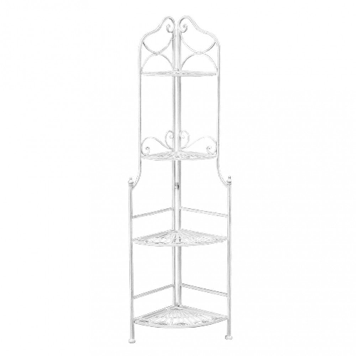 Scaffale 4 piani stile provenzale verniciato in Acciaio cm 49x35x154 - REGGY