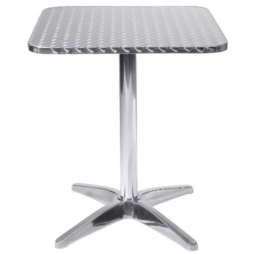 Tavolo Quadrato a Colonna e Alluminio cm 70x70 - TAD