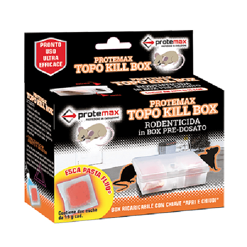 Contenitore Sicurezza Topicidi + Esca Protemax Gr 30 Mm 145X138 H.Mm 50