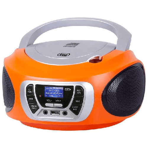 Trevi CMP 510 DAB Stereo Portatile Cd Boombox Radio DAB-DAB+ con RDS Usb Aux-In Presa Cuffia Arancio Trevi CMP 510 DAB Digitale 3 W DAB, DAB+, FM Aran