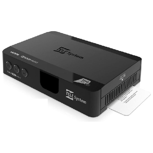 Telesystem Decoder Digitale Terrestre Dvb-s S2 Hevc Main10 Hd 1080p TELE System Decoder TV Sat TS9018HEVC tivùsat con smart card