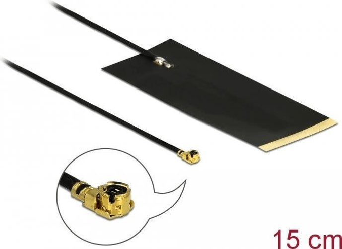 Delock Antenna LPWAN MHF I maschio - 263 dBi 113 15 cm FPC montaggio adesivo interno DeLOCK 12615 antenna di rete MHF -2,63 dBi