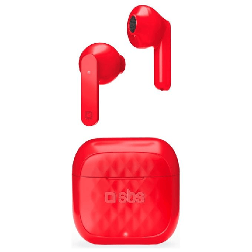 SBS TWS Air Free Cuffie True Wireless Stereo (TWS) In-ear Musica e Chiamate Base di ricarica Rosso
